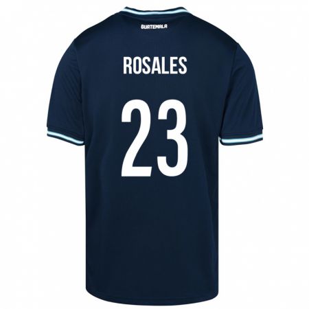 Kandiny Herren Guatemala Yareni Rosales #23 Blau Auswärtstrikot Trikot 24-26 T-Shirt
