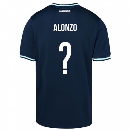Kandiny Herren Guatemala Anya Alonzo #0 Blau Auswärtstrikot Trikot 24-26 T-Shirt