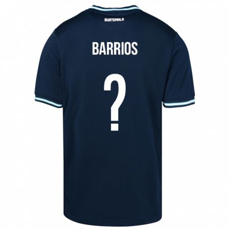 Kandiny Herren Guatemala Jeniffer Barrios #0 Blau Auswärtstrikot Trikot 24-26 T-Shirt