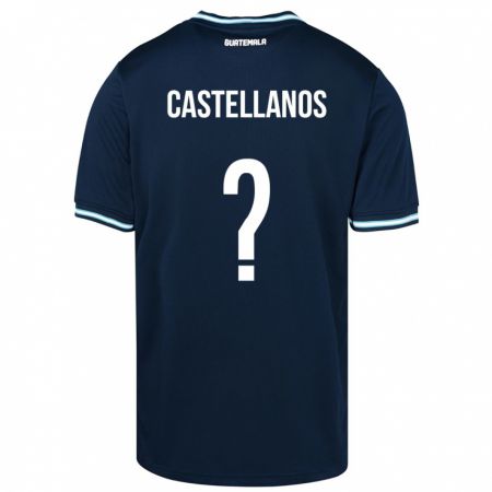 Kandiny Herren Guatemala Jezmin Castellanos #0 Blau Auswärtstrikot Trikot 24-26 T-Shirt