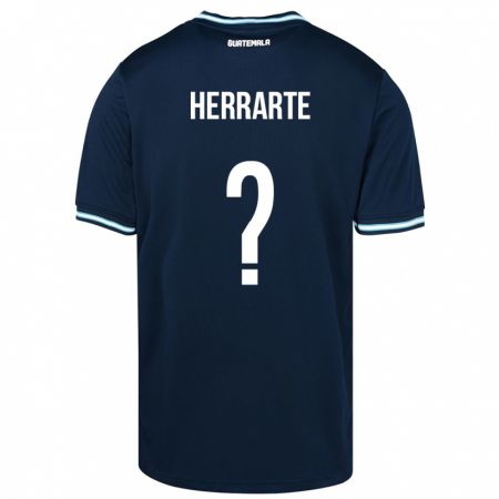 Kandiny Herren Guatemala María Herrarte #0 Blau Auswärtstrikot Trikot 24-26 T-Shirt