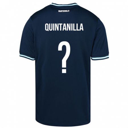 Kandiny Herren Guatemala Anayelli Quintanilla #0 Blau Auswärtstrikot Trikot 24-26 T-Shirt
