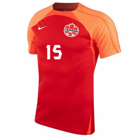 Kandiny Damen Kanadische Victor Fung #15 Orangefarben Heimtrikot Trikot 24-26 T-Shirt
