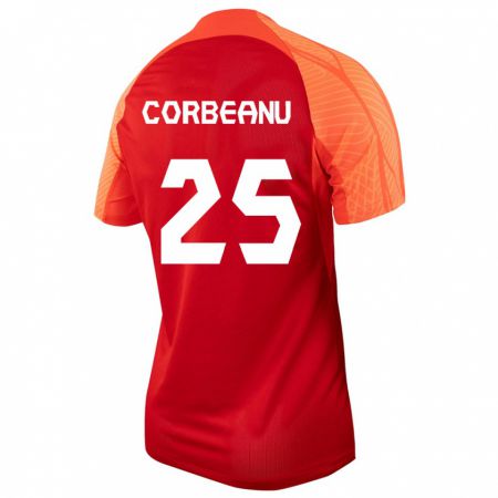 Kandiny Damen Kanadische Theo Corbeanu #25 Orangefarben Heimtrikot Trikot 24-26 T-Shirt