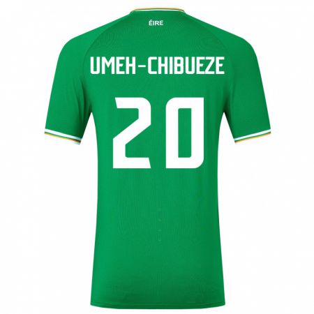 Kandiny Damen Irische Franco Umeh-Chibueze #20 Grün Heimtrikot Trikot 24-26 T-Shirt