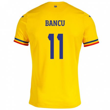 Kandiny Damen Rumänische Nicuşor Bancu #11 Gelb Heimtrikot Trikot 24-26 T-Shirt