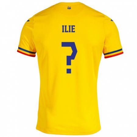 Kandiny Damen Rumänische Mario Ilie #0 Gelb Heimtrikot Trikot 24-26 T-Shirt