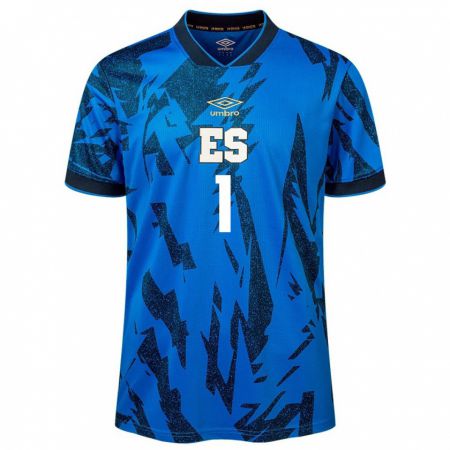 Kandiny Damen El Salvador Idalia Serrano #1 Blau Heimtrikot Trikot 24-26 T-Shirt