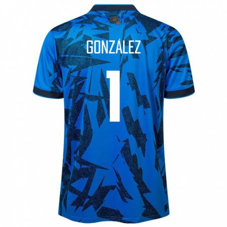 Kandiny Damen El Salvador Mario González #1 Blau Heimtrikot Trikot 24-26 T-Shirt