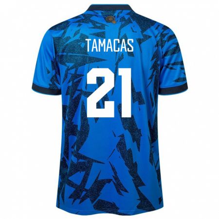 Kandiny Damen El Salvador Bryan Tamacas #21 Blau Heimtrikot Trikot 24-26 T-Shirt