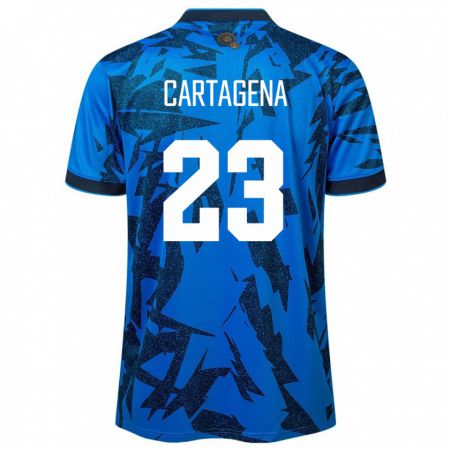 Kandiny Damen El Salvador Melvin Cartagena #23 Blau Heimtrikot Trikot 24-26 T-Shirt