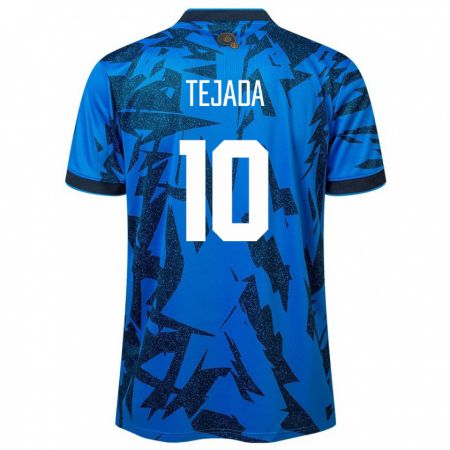 Kandiny Damen El Salvador Rafael Tejada #10 Blau Heimtrikot Trikot 24-26 T-Shirt