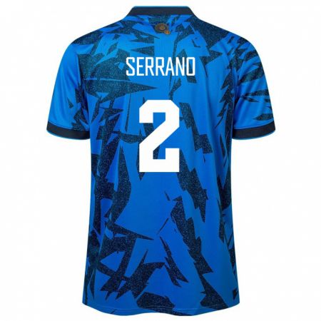 Kandiny Damen El Salvador Alejandro Serrano #2 Blau Heimtrikot Trikot 24-26 T-Shirt