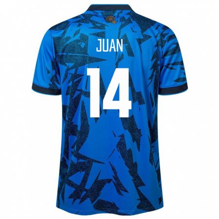 Kandiny Damen El Salvador Juan Sánchez #14 Blau Heimtrikot Trikot 24-26 T-Shirt