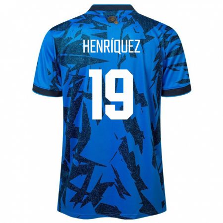 Kandiny Damen El Salvador Alejandro Henríquez #19 Blau Heimtrikot Trikot 24-26 T-Shirt