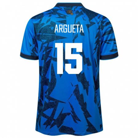 Kandiny Damen El Salvador Germán Argueta #15 Blau Heimtrikot Trikot 24-26 T-Shirt
