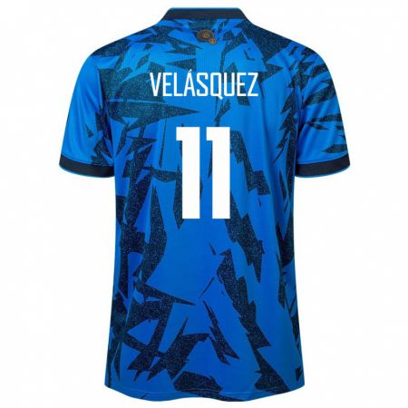 Kandiny Damen El Salvador Jackeline Velásquez #11 Blau Heimtrikot Trikot 24-26 T-Shirt