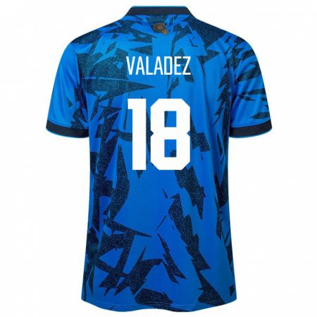Kandiny Damen El Salvador Samantha Valadez #18 Blau Heimtrikot Trikot 24-26 T-Shirt