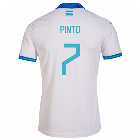 Kandiny Damen Honduras José Pinto #7 Weiß Heimtrikot Trikot 24-26 T-Shirt
