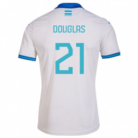 Kandiny Damen Honduras Douglas Martínez #21 Weiß Heimtrikot Trikot 24-26 T-Shirt