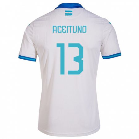 Kandiny Damen Honduras Marco Aceituno #13 Weiß Heimtrikot Trikot 24-26 T-Shirt