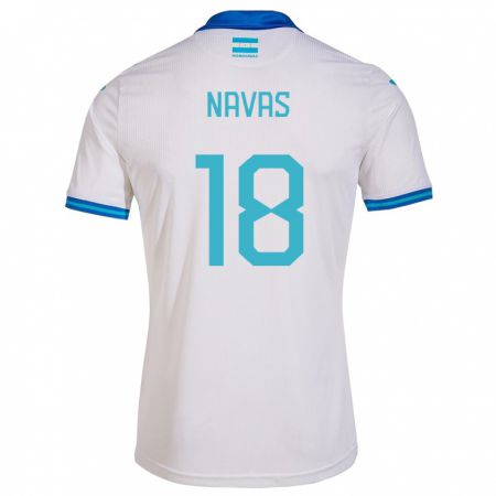 Kandiny Damen Honduras Johan Navas #18 Weiß Heimtrikot Trikot 24-26 T-Shirt