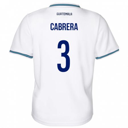 Kandiny Damen Guatemala Gabriel Cabrera #3 Weiß Heimtrikot Trikot 24-26 T-Shirt