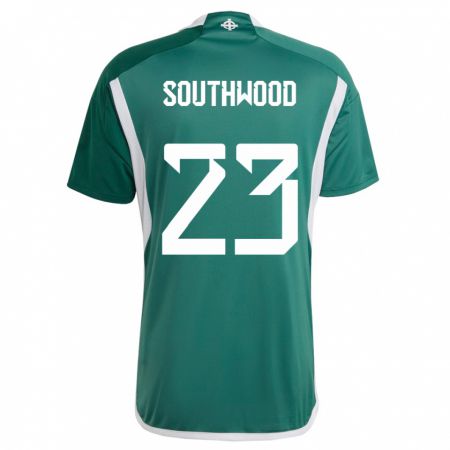 Kandiny Damen Nordirland Luke Southwood #23 Grün Heimtrikot Trikot 24-26 T-Shirt