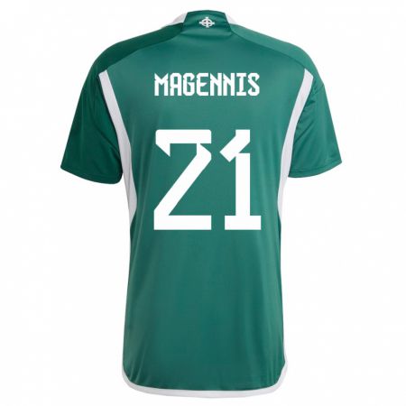Kandiny Damen Nordirland Josh Magennis #21 Grün Heimtrikot Trikot 24-26 T-Shirt