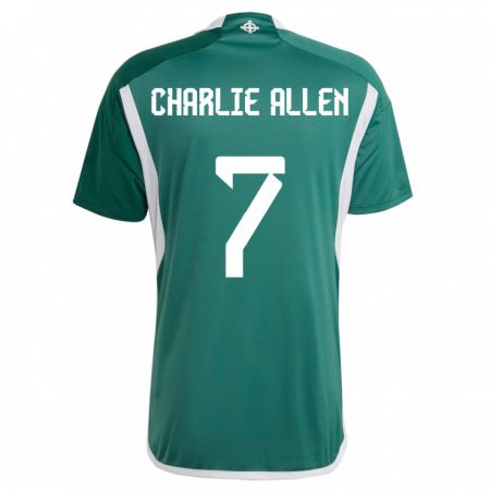 Kandiny Damen Nordirland Charlie Allen #7 Grün Heimtrikot Trikot 24-26 T-Shirt