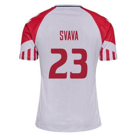 Kandiny Damen Dänische Sofie Svava #23 Weiß Auswärtstrikot Trikot 24-26 T-Shirt