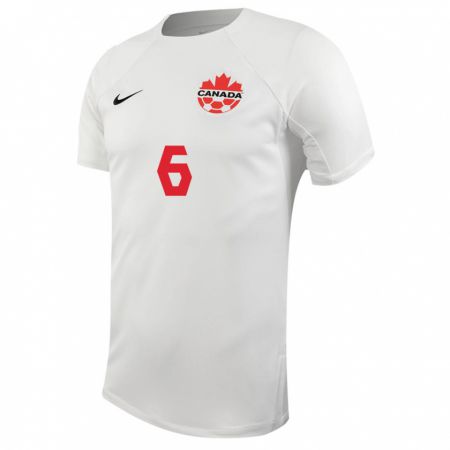 Kandiny Damen Kanadische Matteo Campagna #6 Weiß Auswärtstrikot Trikot 24-26 T-Shirt