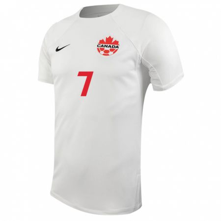 Kandiny Damen Kanadische Taryck Tahid #7 Weiß Auswärtstrikot Trikot 24-26 T-Shirt