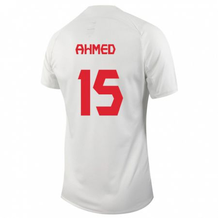 Kandiny Damen Kanadische Ali Ahmed #15 Weiß Auswärtstrikot Trikot 24-26 T-Shirt