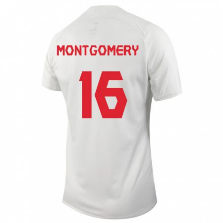 Kandiny Damen Kanadische Callum Montgomery #16 Weiß Auswärtstrikot Trikot 24-26 T-Shirt