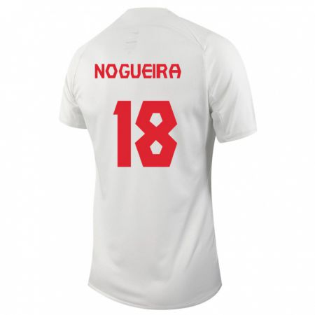 Kandiny Damen Kanadische Matthew Nogueira #18 Weiß Auswärtstrikot Trikot 24-26 T-Shirt