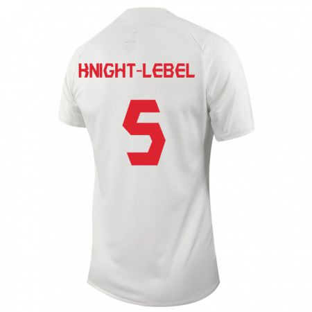 Kandiny Damen Kanadische Jamie Knight-Lebel #5 Weiß Auswärtstrikot Trikot 24-26 T-Shirt