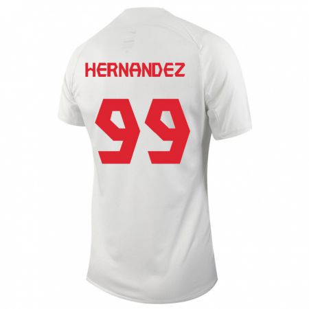 Kandiny Damen Kanadische Jeneva Hernandez Gray #99 Weiß Auswärtstrikot Trikot 24-26 T-Shirt