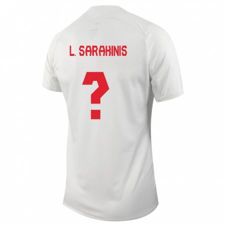 Kandiny Damen Kanadische Lucas Sarakinis #0 Weiß Auswärtstrikot Trikot 24-26 T-Shirt