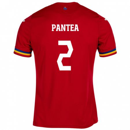Kandiny Damen Rumänische Alexandru Pantea #2 Rot Auswärtstrikot Trikot 24-26 T-Shirt
