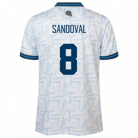 Kandiny Damen El Salvador Emerson Sandoval #8 Weiß Auswärtstrikot Trikot 24-26 T-Shirt
