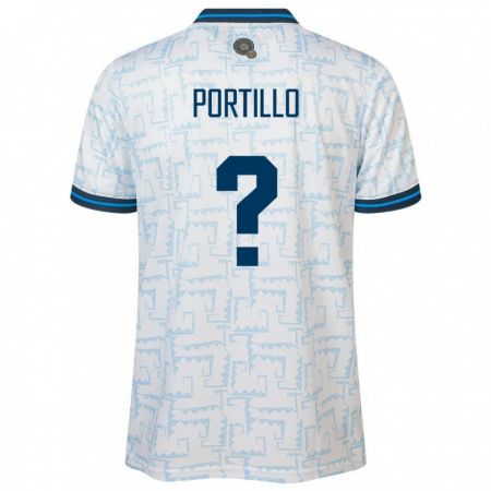 Kandiny Damen El Salvador Cristian Portillo #0 Weiß Auswärtstrikot Trikot 24-26 T-Shirt