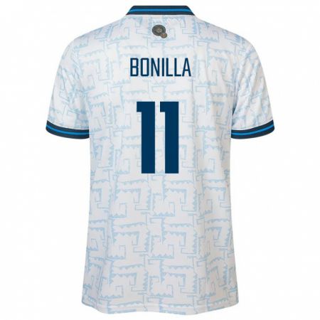 Kandiny Damen El Salvador Jarell Bonilla #11 Weiß Auswärtstrikot Trikot 24-26 T-Shirt