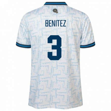 Kandiny Damen El Salvador Carolina Benitez #3 Weiß Auswärtstrikot Trikot 24-26 T-Shirt