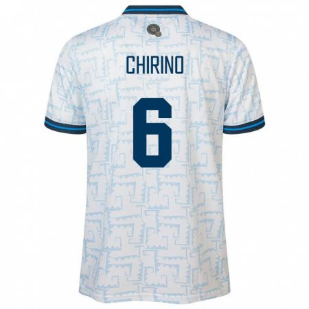 Kandiny Damen El Salvador Alejandra Chirino #6 Weiß Auswärtstrikot Trikot 24-26 T-Shirt