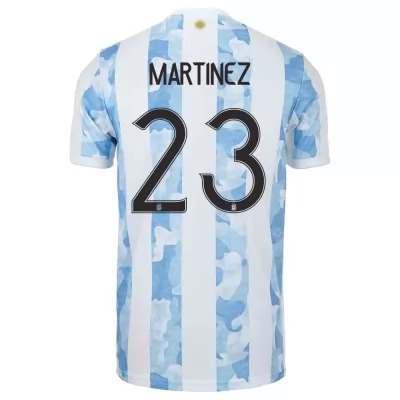Kinder Argentinische Fussballnationalmannschaft Emiliano Martinez #23 Heimtrikot Blau Weiss 2021 Trikot