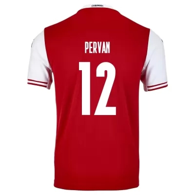 Kinder Österreichische Fussballnationalmannschaft Pavao Pervan #12 Heimtrikot Rot 2021 Trikot