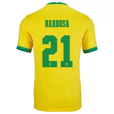 Herren Brasilianische Fussballnationalmannschaft Gabriel Barbosa #21 Heimtrikot Gelb 2021 Trikot