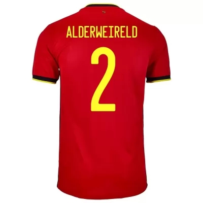 Damen Belgische Fussballnationalmannschaft Toby Alderweireld #2 Heimtrikot Rot 2021 Trikot