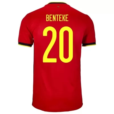 Damen Belgische Fussballnationalmannschaft Christian Benteke #20 Heimtrikot Rot 2021 Trikot